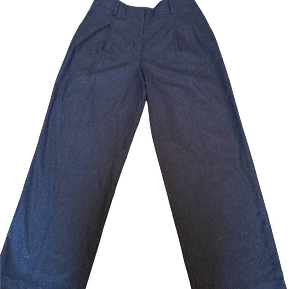 LAFAYETTE 148 WIDE LEG WOOL/CASHMERE GRAY DRESS PANT SIZE 2